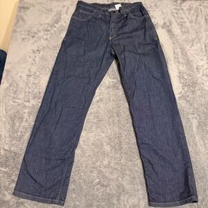 CRUDE 2112 CAT 2 Work Denim Jeans Mens 32x32 Dark Wash Carpenter Style